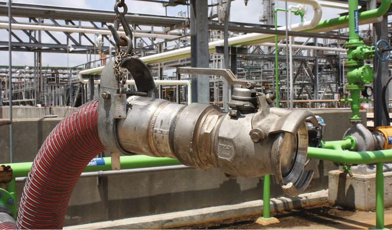 SI Group relies on OPW Drylok Dry Disconnect Couplers throughout its chemical plant.  (Picture: OPW)