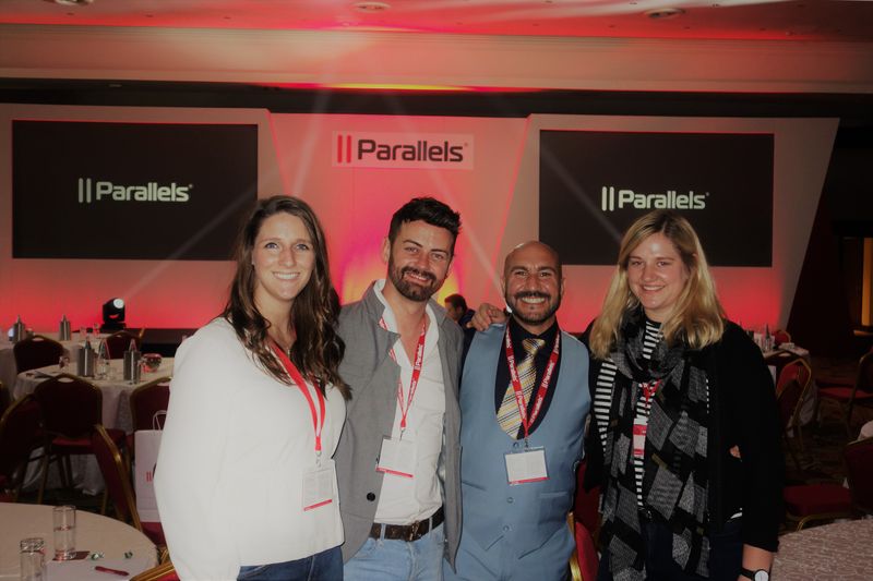 Das internationale Marketing von Corel und Parallels (v. l.) Alexandra Yndo, Alex Hunter, Giorgio Bonuccelli und Sina Walleit. (Bild: IT-BUSINESS)