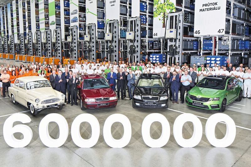 Im Jahr 2017 rollte der Octavia Nummer 6.000.000 in Mlada Boleslav vom Band. (Bild: Skoda)
