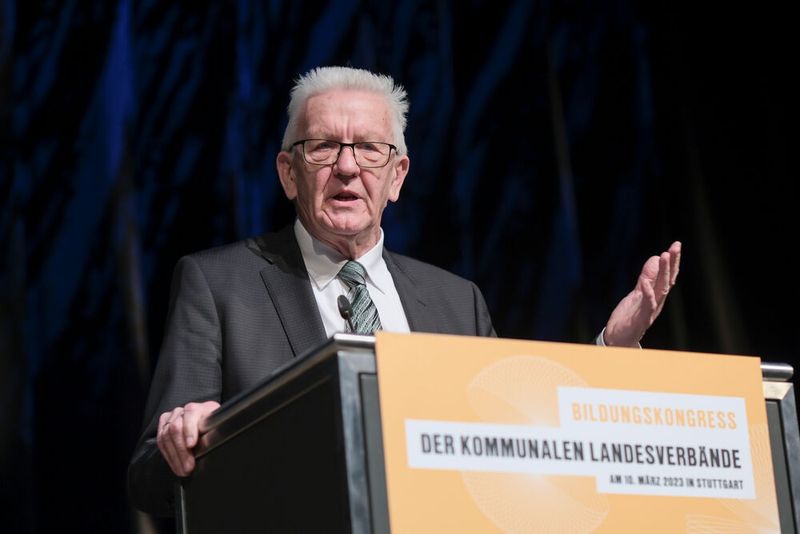 Winfried Kretschmann, Ministerpräsident von Baden-Württemberg, auf dem Bildungskongress der Kommunalen Landesverbände, der im Rahmen der didacta stattfand. (©Landesmesse Stuttgart GmbH)
