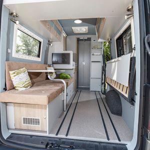 Das Heck des Crafter Florida von Schwabenmobil.(Bild:  Schwabenmobil)