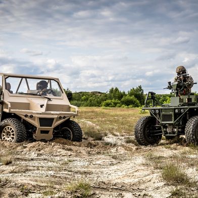 Rheinmetall’s Hermelin: a lightweight hybrid vehicle that can also be operated remotely. (Source: Rheinmetall AG)
