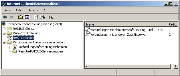 Die Konfiguration von RADIUS bei Windows-Servern erfolgt in der Konsole „Internetauthentifizierungsdienst“. (Archiv: Vogel Business Media)