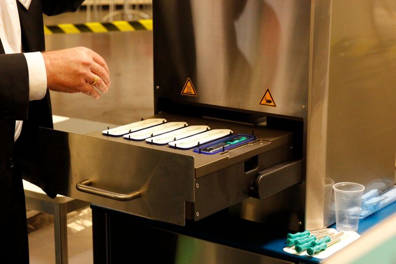 Die Verpackung wird mit einer Tyvek-Schicht versiegelt. Es entsteht ein fester Verbund, der  gasdurchlässig ist, damit das Produkt im Inneren noch sterilisiert werden kann. (Bild: Breunig – VCG)