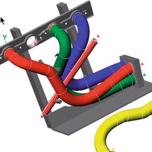 Bild 1: Die Rohrbiegesoftware Tezet-CAD optimiert die Zusammenarbeit zwischen Konstruktion und dem Bediener der Biegemaschine.