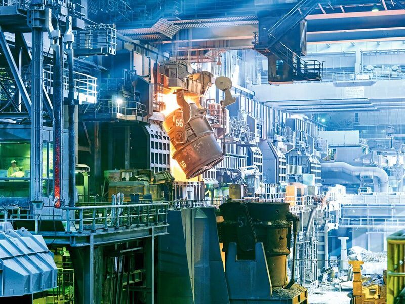Jetzt soll das Thyssenkrupp-Stahlwerk in Duisburg zeigen, dass die Abgas-Chemie kein Luftschloss bleiben muss... (Thyssenkrupp)