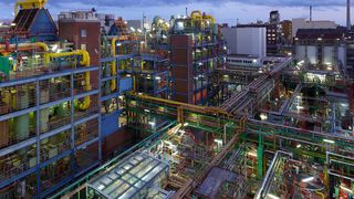 Blick auf die MDI-Anlage von Covestro in Krefeld-Uerdingen. (Covestro)