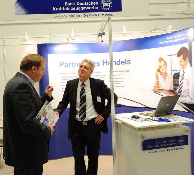 Finanzgeschäfte leicht gemacht: Die Bank Deutsches Kraftfahrzeuggewerbe (BDK) brachte den Teilnehmern der Fachtagung ihr auf das Gewerbe abgestimmte Leistungsportfolio näher. (Archiv: Vogel Business Media)