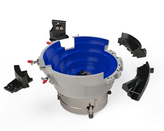 Der IFC 4Q-Fördertopf wird in der Automationstechnik genutzt, um Schüttgut automatisiert und lagerichtig dem Produktionsprozess zuzuführen. (Bild:  IFC)