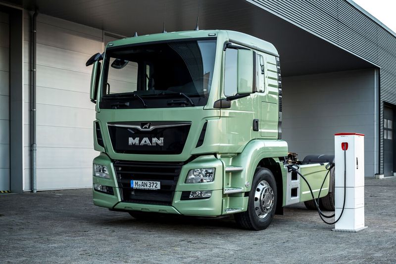 Lkw-Hersteller MAN erprobt den Einsatz von elektrischen Lkw im Verteilerverkehr. Die Fahrzeuge der TGM-Baureihe haben einen 250 kW-Elektromotor. (Bild: MAN Truck & Bus AG)