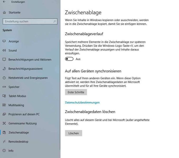 Ab Windows 10 Version 1809 kann die Zwischenablage besser angepasst und erweitert werden. (Joos / Microsoft)