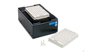 High performance Mirage 2D barcode reader and Individual Access PCR plate.  (Source: Ziath)