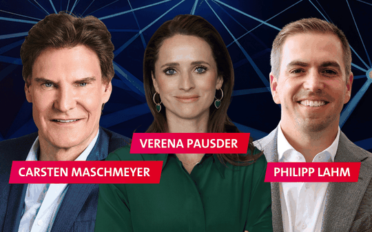 Auch Carsten Maschmeyer, Verenea Pausder und Philipp Lahm sind als Referenten auf der Hannover Messe. (Bild:  Deutsche Messe)