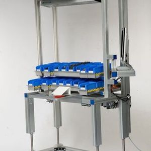 Modell eines Arbeitstisches von Schnaithmann, der in Zusammenarbeit mit der Hochschule Esslingen sowie der Beschützenden Werkstätte für geistig und körperlich Behinderte Heilbronn e.V. entwickelt wurde.