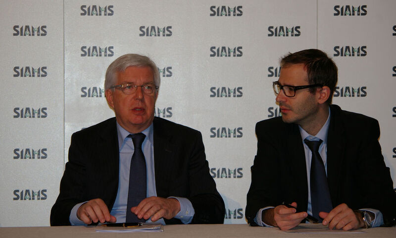 Francis Koller, président de SIAMS SA et Patrick Linder, responsable de la communication. (Image: MSM/JR Gonthier) (Archiv: Vogel Business Media)