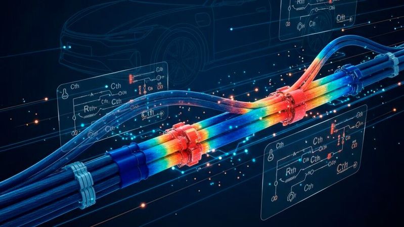 Mit der thermischen Netzanalyse steht eine vielseitige und effiziente Methode zur Simulation des Temperaturverlaufs in elektrischen Netzwerken unter Last zur Verfügung. (Bild:  Physical Software Solutions)
