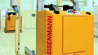 Überarbeitete FTF: Bauart bedingt werden die Eisenmann-Fahrzeuge jetzt besser durchlüftet, wärmeempfindliche Baugruppen (Steuerung, Batterie) stärker gekühlt. Bild: Eisenmann (Archiv: Vogel Business Media)