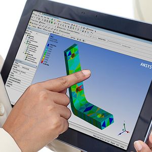 Bild 1: Ansys Mechanical auf einem Tablet-Computer