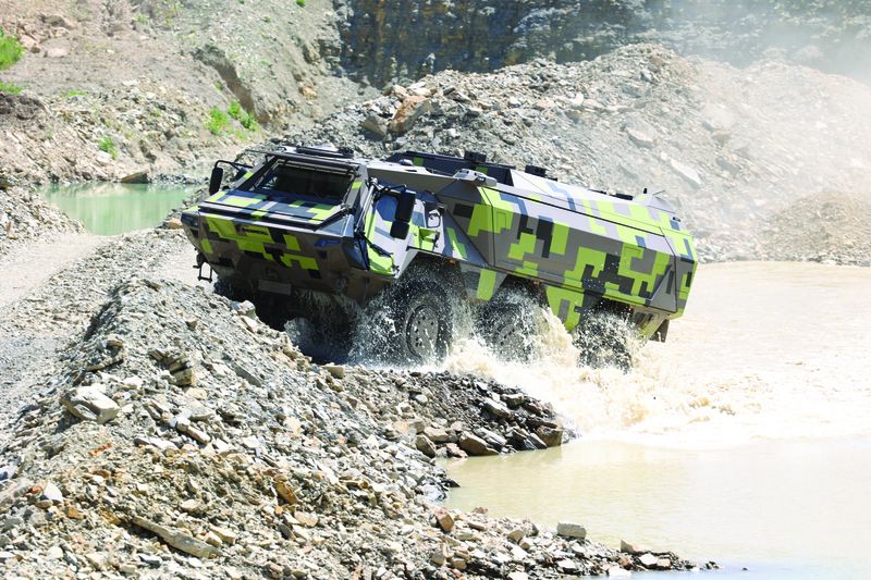 Dillinger is the only supplier in Germany to be comprehensively approved in accordance with TL 2350-0000, and its Difender armor steels cover almost all of the Bundeswehr's requirements. The picture shows the Fuchs armored transport vehicle.(Source:  Rheinmetall)