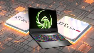 MSI Setzt beim Alpha 15 komplett auf AMD-Technik und kombiniert den Prozessor AMD Ryzen 7 3750H mit der Radeon-Grafik RX 5500M. (MSI)