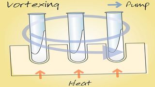 Abb.3: Funktionsweise der Vortex-Verdampfung (Bild: Genevac)