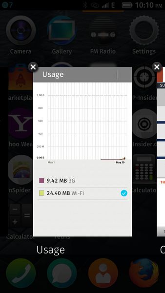 Der Taskmanager von Firefox OS erinnert an klassische Android-Systeme. (Bild: Geeksphone/Srocke)