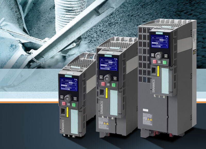 Mit der zweiten Generation des Sinamics G120 präsentiert Siemens einen modularen Umrichter mit höherer Leistungsdichte bei platzsparender Baugröße. (Siemens)