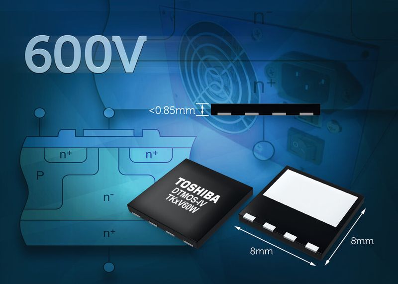 Bild 4: 600-V-DTMOS-IV-MOSFETs im Small Outline/Low-Profile-DFN-Gehäuse. (Bild: Toshiba)