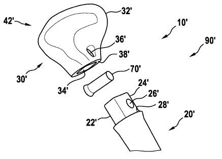 Eine implantierbare Kiefergelenksteilprothese, entsprechendes Herstellungsverfahren und Kiefergelenksprothese.(Bild:  DPMA)
