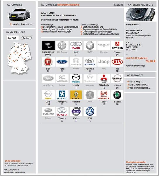 In der Fahrzeugübersicht lässt sich erkennen, welche Marken gerade verfügbar sind. (Archiv: Vogel Business Media)