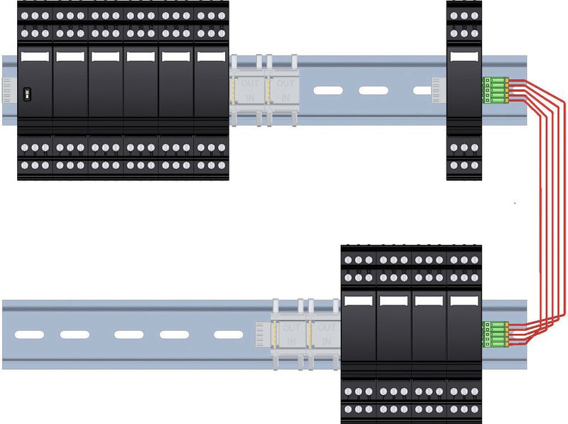 Ein Controller überwacht bis zu 28 Überspannungsschutzgeräte – so lassen sie sich perfekt an die Installationsumgebung anpassen. (Bild: Distrelec)