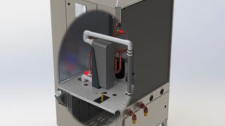 Noch ein Blick in das modulare Laserkühlsystem „ECO.chiller xtend“ von Technotrans. Hier ein Einzelgerät. (Bild: Technotrans)