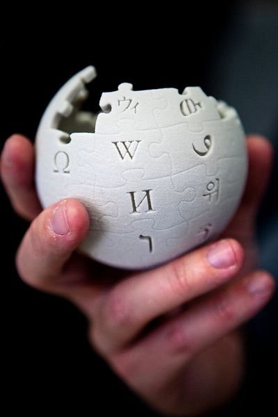 Wikipedia-Globus als 3D-Druck (Bild: 