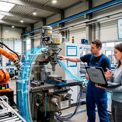KI-Implementierung in der Industrie: Warum das Gros des Aufwands in der Datengrundlage liegt. (Bild: Gemini / KI-generiert)