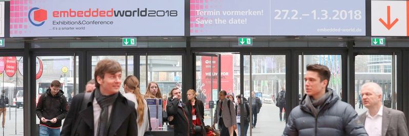 Die embedded World 2018 findet vom 27.2.-1.3. in Nürnberg statt.(Bild:  NuernbergMesse / Frank Boxler)
