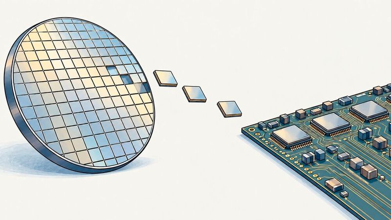 Vom Wafer zur Anwendung: Der Chips Act 2.0 soll künftig nicht nur Fertigungskapazitäten fördern, sondern auch die Nachfrage nach Halbleitern aus Europa stärker in den Blick nehmen.(Bild:  Dall-E / KI-generiert)