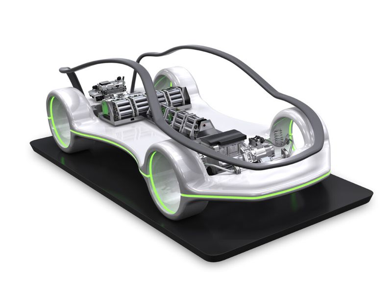 Schaeffler zeigt auf der Auto Shanghai unter anderem die Konzeptstudie eSolution – einen Technologieträger für die Elektromobilität (Schaeffler)