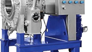 Druckdrehfilter vom Typ RPF P01 als Labor- und Pilotfilter für Versuchsreihen und zur Kleinmengenproduktion mit einer aktiven Filterfläche von 0,17 m² (BHS Sonthofen)