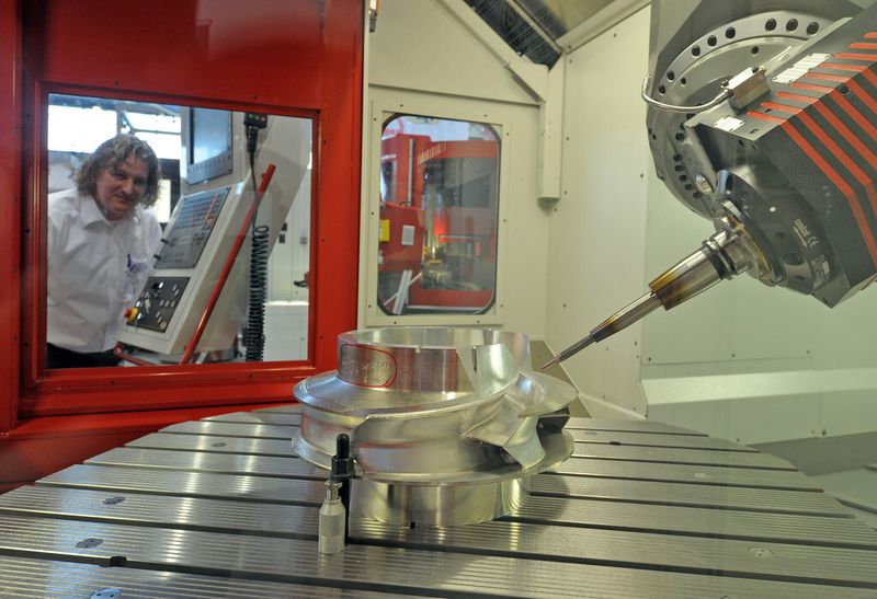 13: Intec: Präsentation der 5-achsigen Portalfräsmaschine Stinger am Stand der FPT Industrie S.p.A., Maria di Sala (Italien). (Bild: Leipziger Messe/Uwe Frauendorf)