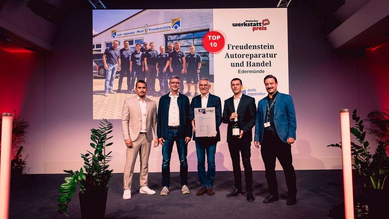 Ebenfalls in die Top Ten, aber leider nicht zur Preisverleihung nach Würzburg schaffte es Freudenstein Autoreparatur und Handel aus Edermünde. (Bild: Stefan Bausewein)