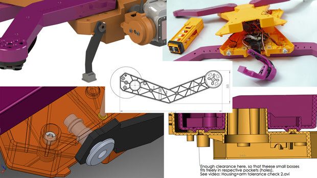 AirDog – das weltweit erste, selbstgesteuerte Sport-Aktion-Fluggerät für Filmaufnahmen bei Outdoor- und Extremaktivitäten – hergestellt mit Stratasys 3D-Drucktechnologie. (Helico)