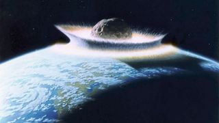 Große Asteroideneinschläge können erhebliche Mengen Material der Erdkruste aufschmelzen.  (Bild: NASA, Don Davis)