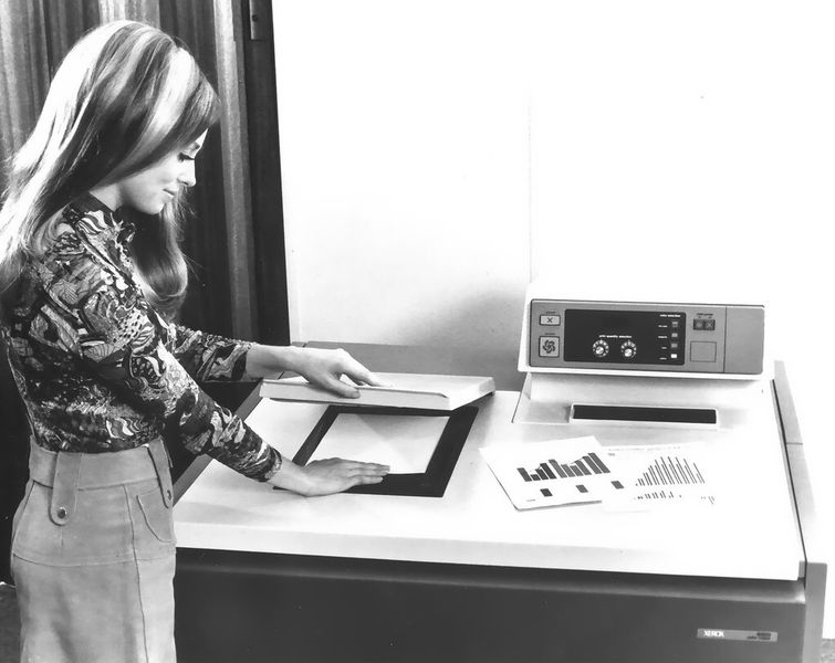 1973 wurde es bunt: Das Modell 6500 konnte in Farbe kopieren (Xerox)