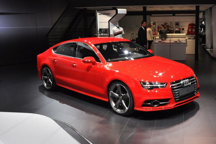 Gut für die emtionale Aufladung: der Audi S7, ebenfalls eine Weltpremiere. (Foto: Grimm)