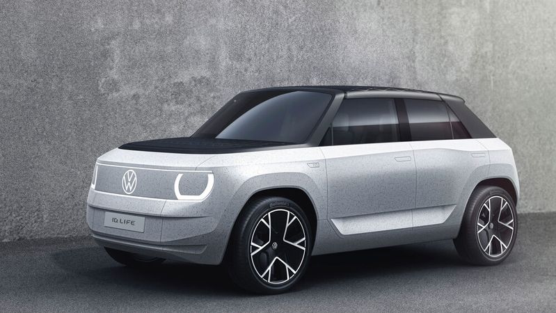 Das ID Life Concept zeigte auf der letztjährigen IAA, wie VWs Einstiegsstromer aussehen könnte.(Bild:  Volkswagen AG)
