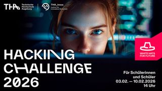 Auch 2026 können Schülerinnen und Schüler als White Hats wieder zeigen, was sie in Sachen Mathematik, Kryptographie, Logik und Programmierung drauf haben. (Bild: Technische Hochschule Augsburg)