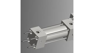Einen Hydraulikzylinder mit Klemmeinheit hat Hydropneu vorgestellt.  (Hydropneu)