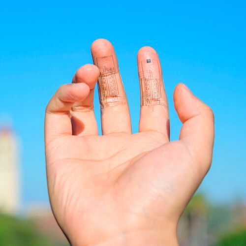 The e-skin is soft and stretchable, while also being able to mimic sense of touch and run efficiently at a low voltage. The e-skin is soft and stretchable, while also being able to mimic sense of touch and run efficiently at a low voltage.