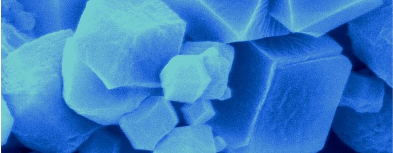 Elektronenmikroskopisches Bild eines MOFs.(Bild:  PTC - TU Graz)