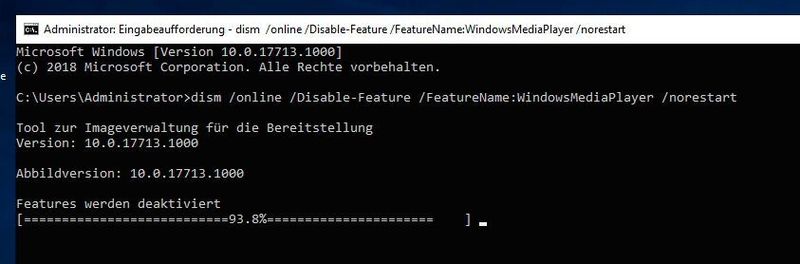 Deinstallieren des Media Players. (Microsoft / Joos)